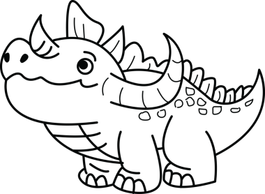 Dinozorlar karikatür, karalama çizgisi