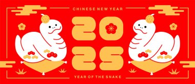 Ay yeni yılı, Çin yeni yılı 2025, Yılan yılı, çizgi sanatı, özet, basit, geometrik