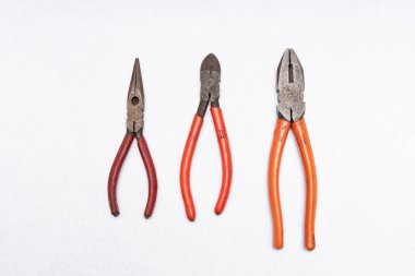 Various household tools such as hammer and tape measure screwdriver