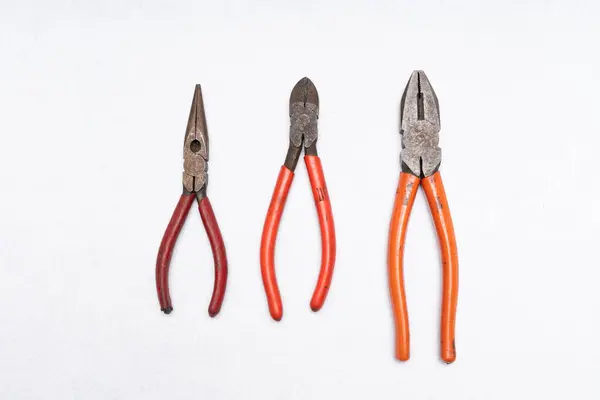 Various household tools such as hammer and tape measure screwdriver