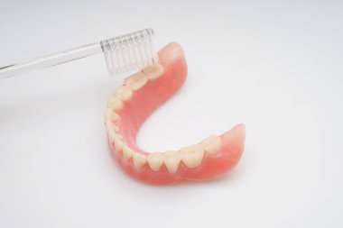 Diş fırçası ve diş fırçası ile tıbbi görüntü