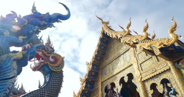Rong Sua Ten Temple Wat Rong Sua Ten Chiang Rai — Stockvideo