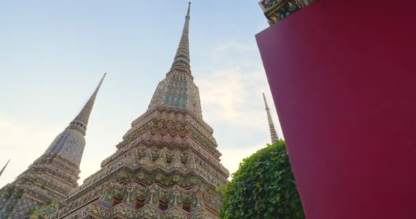 Wat Wat Pho Templo Buda Reclinado Mosteiro Real Atrações Turísticas — Vídeo de Stock