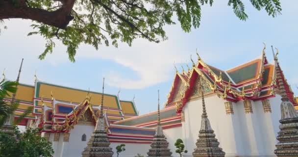 Wat Wat Pho Tempel Van Liggende Boeddha Koninklijk Klooster Populaire — Stockvideo