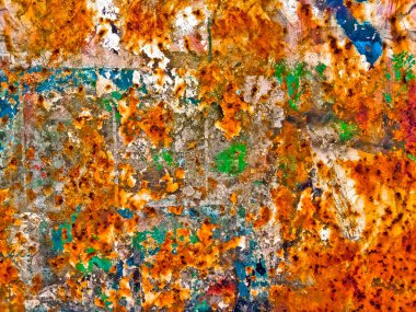 Paslı demir arkaplan, poster tasarımı, metin veya bilgi