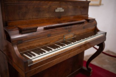 The oryginal Fryderyk Chopin piano. Valldemossa museum, Mallorca, Spain.  clipart