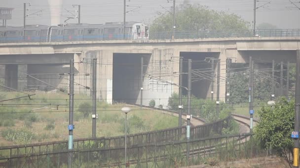 Stock Video Delhi Metro Train — Vídeo de Stock