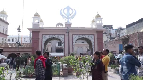 Video Gurudwara Sis Ganj Sahib Old Delhi Chandni Chowk — Stok video