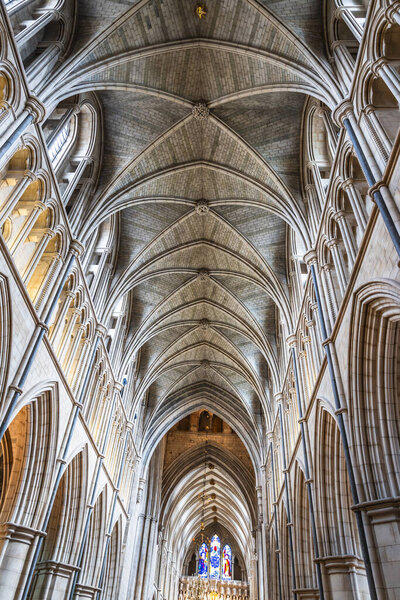 Захватите величие сводчатого потолка Саутваркского собора, ошеломляющий пример замысловатого готического дизайна и исторического искусства