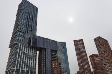 Vauxhall modern gökdelenler ve Londra kentsel alanındaki yüksek binalar.