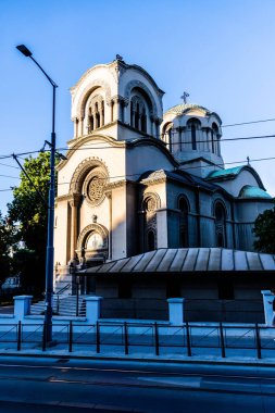 BELGRAD, SERBIA - Ekim 07, 2022: St. Alexander Nevsky Sırp Ortodoks Kilisesi.