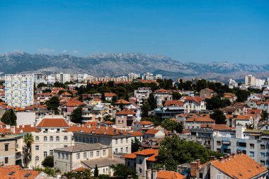 Hırvatistan 'ın tarihi Split kentinin panoramik manzarası.