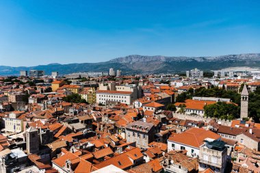 Hırvatistan 'ın tarihi Split kentinin panoramik manzarası.