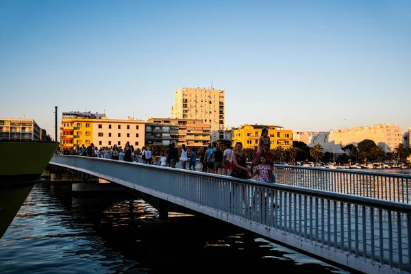 Zadar Kroatien November 2022 Gradski Mest Bro Med Människor Som — Stockfoto