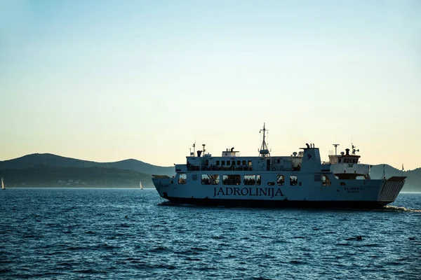 Zadar Croácia Novembro 2022 Jadrolinija Ferry Boat Águas Marítimas Riáticas — Fotografia de Stock