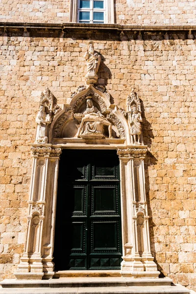 Puerta Entrada Iglesia Franciscana Monasterio Dubrovnik Croacia — Foto de Stock