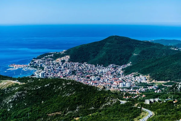 Krajina Kotorského Zálivu Černá Hora Pohled Záliv Boka Město Kotor — Stock fotografie