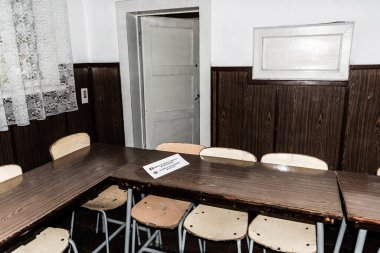 TARGOVISTE, ROMANIA - JULY 29, 2022: The place where in december 1989 the  president of Communist Romania, Nicolae Ceausescu and his wife Elena were trialed, convicted and executed.