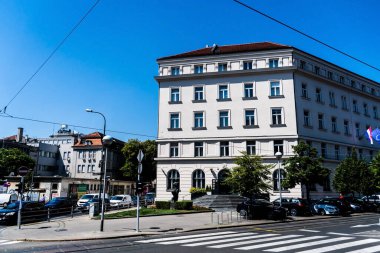 ZAGREB, CROATIA - JULY 22, 2022: Building at the intersection of Dordiceva and Franje Rackog streets.