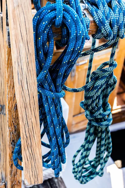 Веревки Крупным Планом Плетеная Веревка — стоковое фото