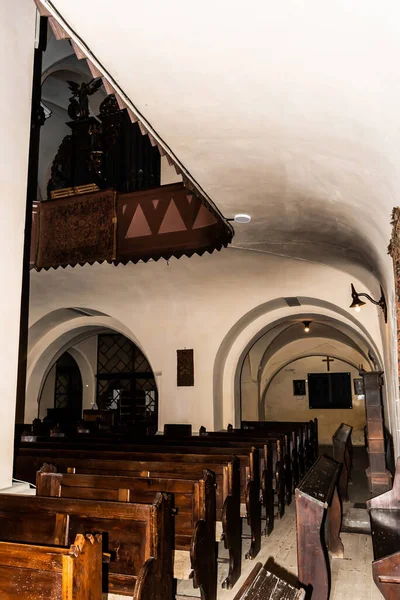 Sighisoara Roemenië September 2022 Binnenkant Van Dominicaanse Kerk Kloosterkerk Evangelische — Stockfoto