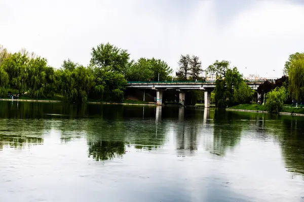 stock image Tineretului park, springtime, Bucharest, Romania.