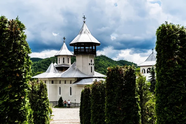 stock image RIBITA, HUNEDOARA COUNTY, ROMANIA- JUNE 10, 2023: Crisan Orthodox Monastery or Vaca monastery.