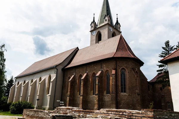 Ταργου Χαρακτηριστικα Ρουμανια Ιουνιου 2023 Εκκλησία Φρούριο Μεγάλη Εκκλησία Μεσαιωνικό — Φωτογραφία Αρχείου