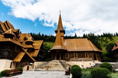 Tanrı 'nın Annesi' nin Korunma Manastırı. Suceava ilçesi, Bucovina. Dorna-Arini, Romanya.