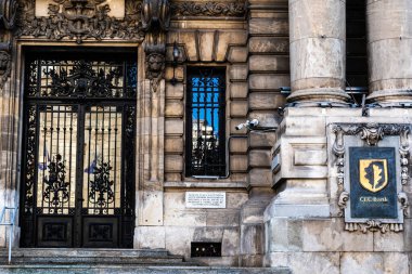 BUCHAREST, ROMANIA - 20 Mayıs 2023: MSK Sarayı 1900 'da inşa edildi ve Calea Victoriei' de yer aldı..