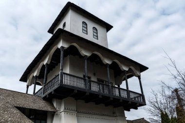 Bellu Mansion Museum, one of the most beautiful in Wallachia, built in the old Romanian architectural style. Urlati, Prahova, Romania. clipart