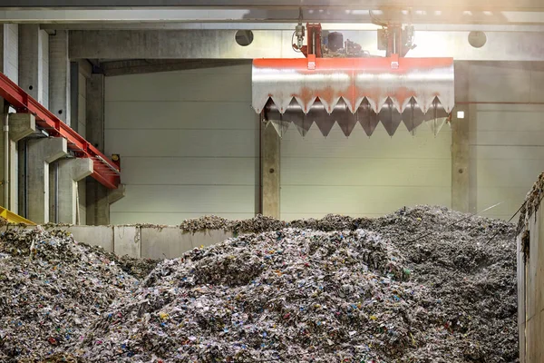 Odpadní Skládka Paliva Manipulace Palivem Získaným Odpadu Rdf Jeho Přeprava — Stock fotografie
