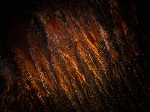 Abstrakte Feuerrote Vulkanformationen Der Flanke Des Vulkans Gairia Letzten Licht — Stockfoto
