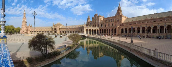 Vista Panorámica Plaza España Ciudad Sevilla Andalucía —  Fotos de Stock