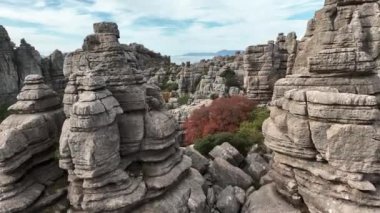 İspanya 'nın Malaga ilindeki Antequera doğal alanının görüşleri
