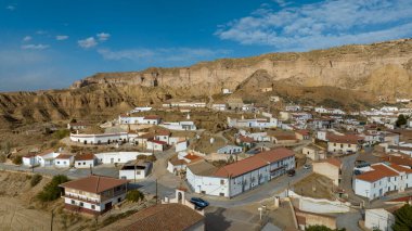 İspanya 'nın Granada ili Gorafe belediyesinin manzarası.