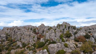 İspanya 'nın Malaga ilindeki Antequera doğal alanının görüşleri