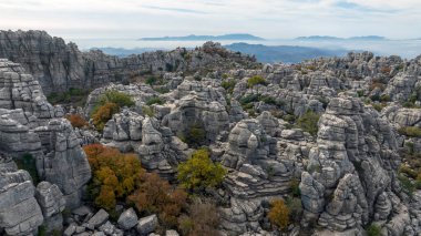 İspanya 'nın Malaga ilindeki Antequera doğal alanının görüşleri