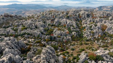 İspanya 'nın Malaga ilindeki Antequera doğal alanının görüşleri