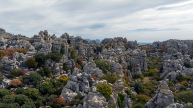 İspanya 'nın Malaga ilindeki Antequera doğal alanının görüşleri