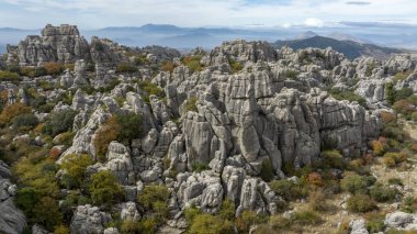 İspanya 'nın Malaga ilindeki Antequera doğal alanının görüşleri
