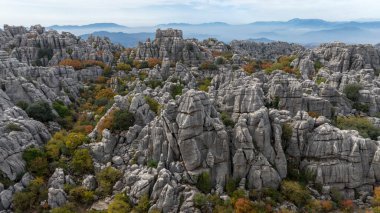 İspanya 'nın Malaga ilindeki Antequera doğal alanının görüşleri