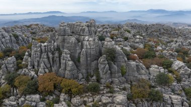 İspanya 'nın Malaga ilindeki Antequera doğal alanının görüşleri