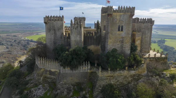Aerial View Castle Almodovar Del Rio Province Cordoba Spain — Fotografia de Stock