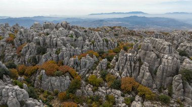 İspanya 'nın Malaga ilindeki Antequera doğal alanının görüşleri