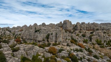 İspanya 'nın Malaga ilindeki Antequera doğal alanının görüşleri