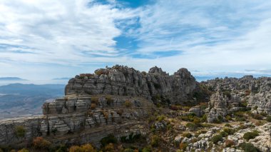 İspanya 'nın Malaga ilindeki Antequera doğal alanının görüşleri