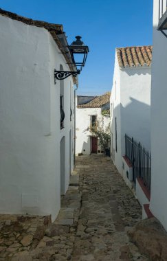 walking through the streets of the municipality of Castellar de la Frontera in the natural park of Los Alcornocales, Andalusia