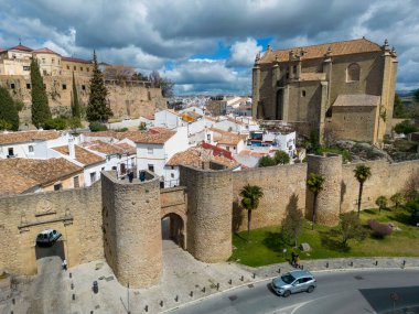 İspanya 'nın Malaga eyaletindeki Ronda kentinin anıtsal manzarası