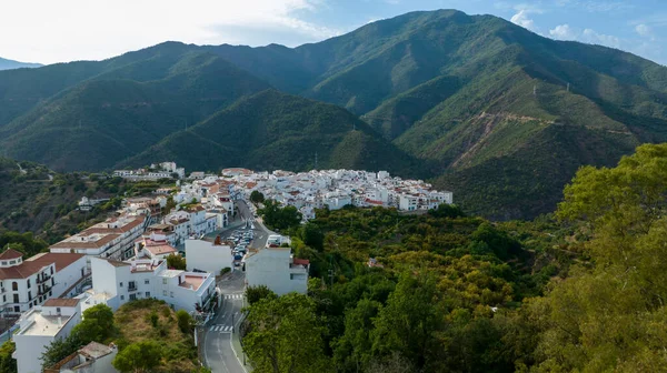 Aerial View Beautiful Village Istan Province Malaga Andalusia — Foto de Stock